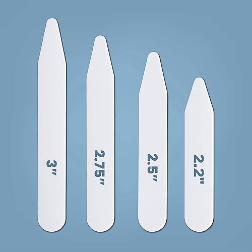 Miniatura 2 de 100 estancias de cuello de plástico para hombres camisa de vestir en 4 tamaños diferentes en caja dividida de plástico transparente