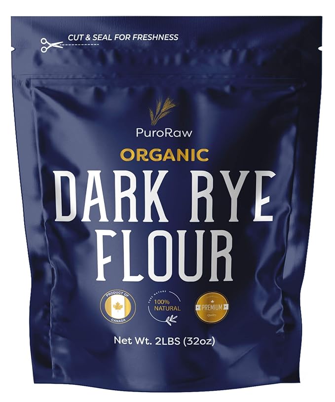 Dark Rye Flour, 2lbs, Dark Rye Flour for Bread Machine