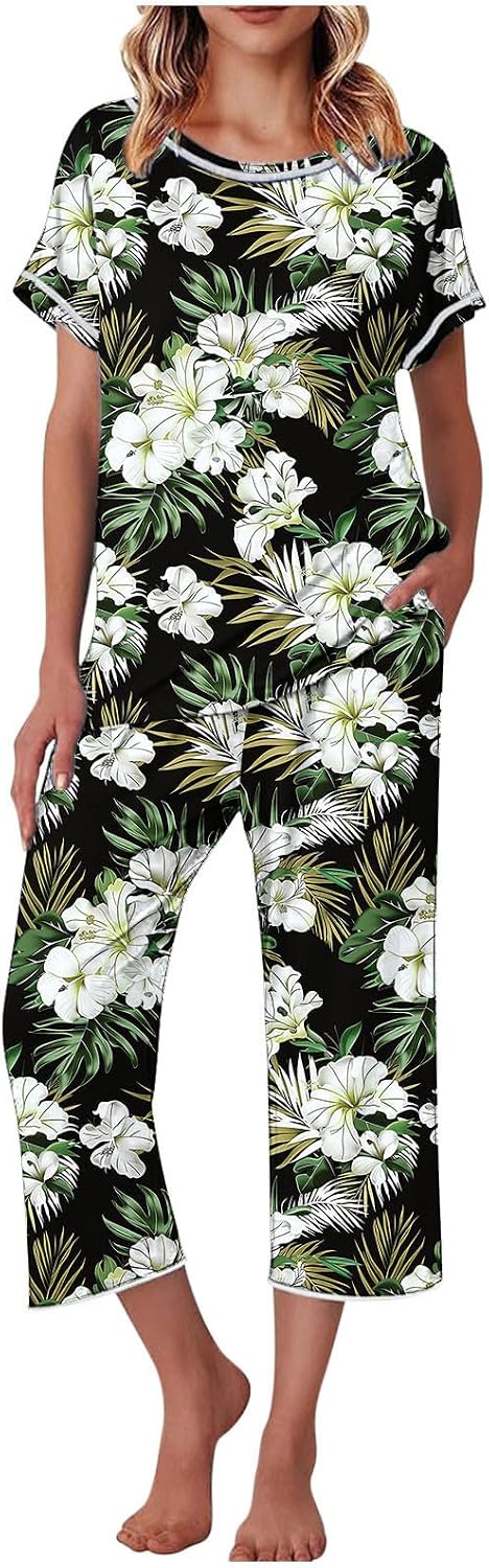 Qianderer Tenues d'été 2 pièces pour femme - Ensemble 2
