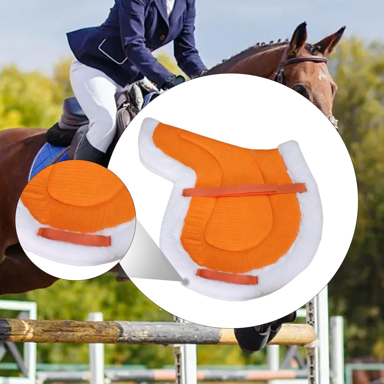 Almohadilla de Montar Caballo Silla Asiento Antideslizante Absorción Impactos Sherpa Lavable Resistente para Cabalgatas Ecuestres Saltos
