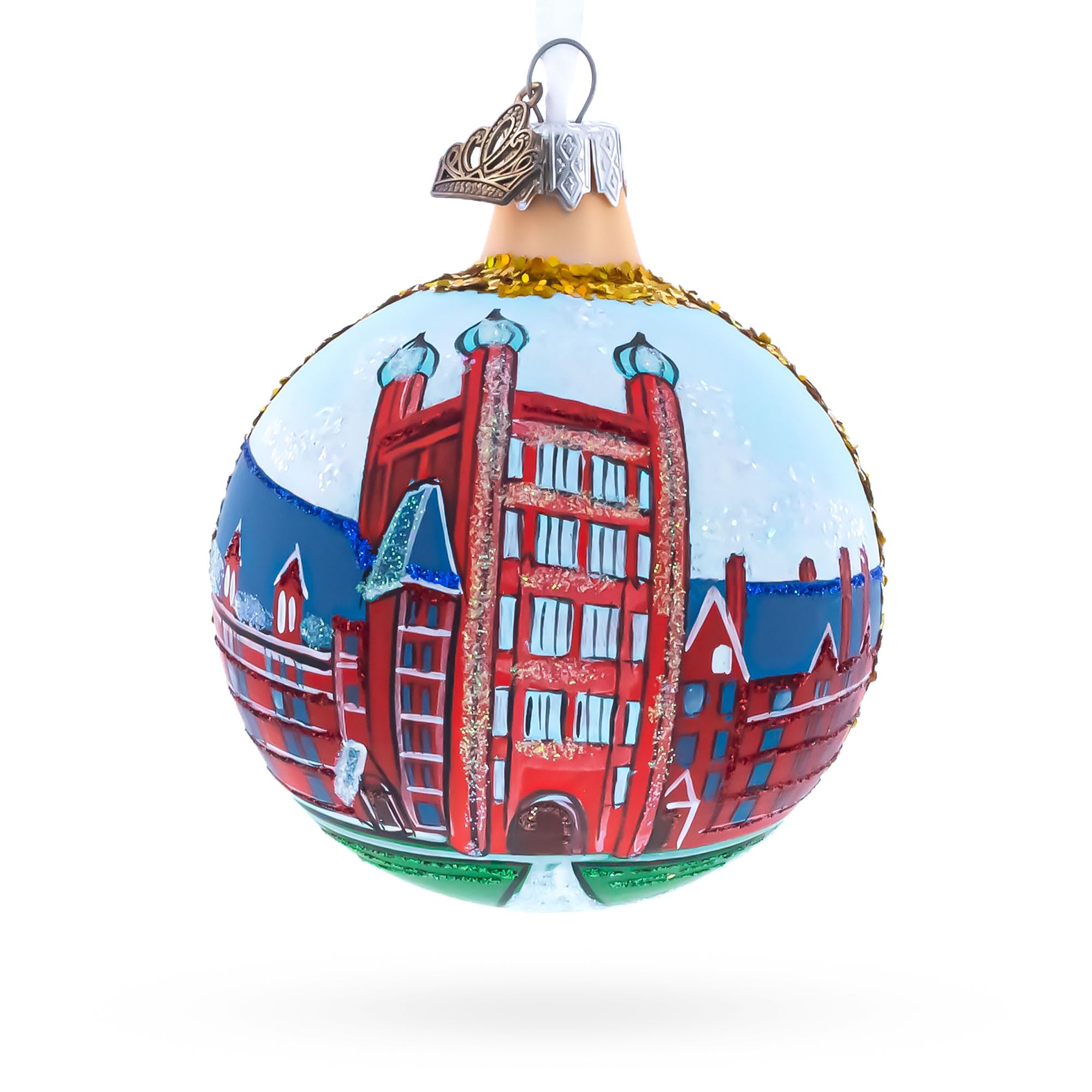 Boule en verre Yale University pour décorer votre sapin de Noël