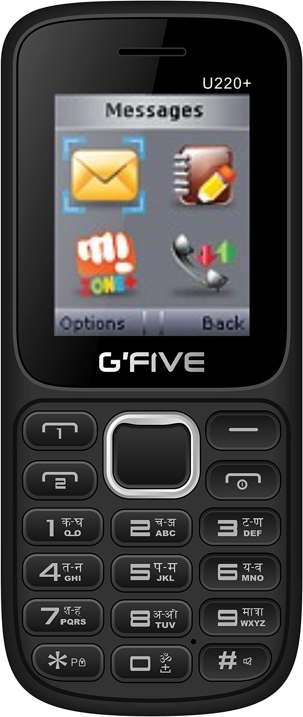 G'Five U220+ Dual Sim Open FM Auto Call Recorder SOS Button 1 Year Warranty (Black Red)