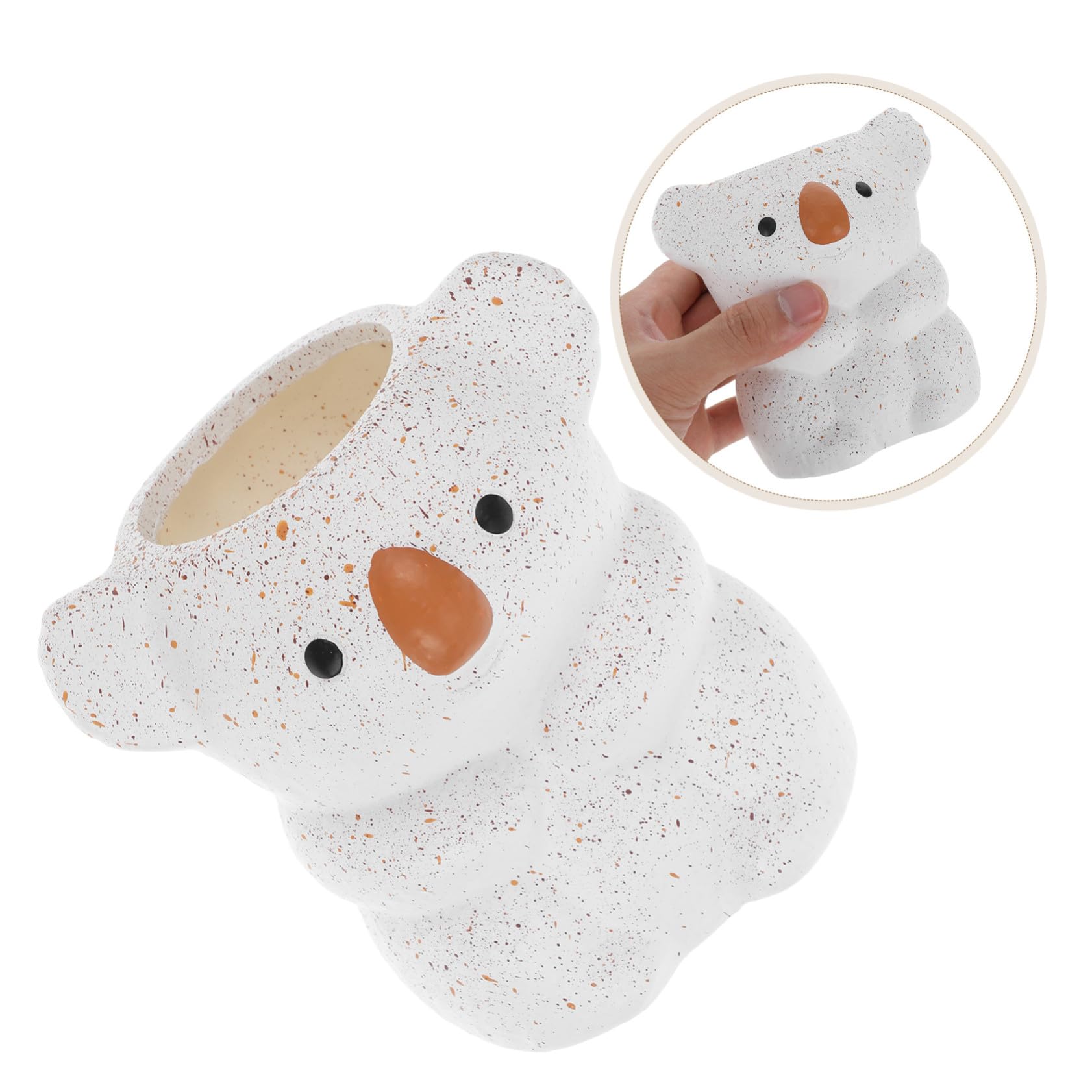 5 Pezzi Portapenne Resina Koala Organizer Scrivania Multifunzionale Mini per Pennelli e Accessori Portarifiuti Tavolo Decorativo per Ufficio e Scuola