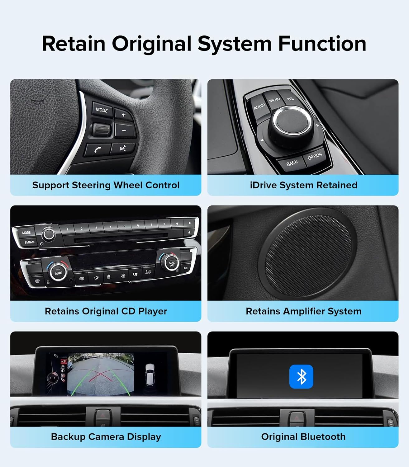 10.25" Linux Car Stereo for BMW 3 Series F30 F31 F34 4 Series F32 F36 (2013-2016) NBT System - Wireless CarPlay Android Auto Head Unit, 1920x720 IPS Touch Screen, Retains Factory iDrive & OEM Radio