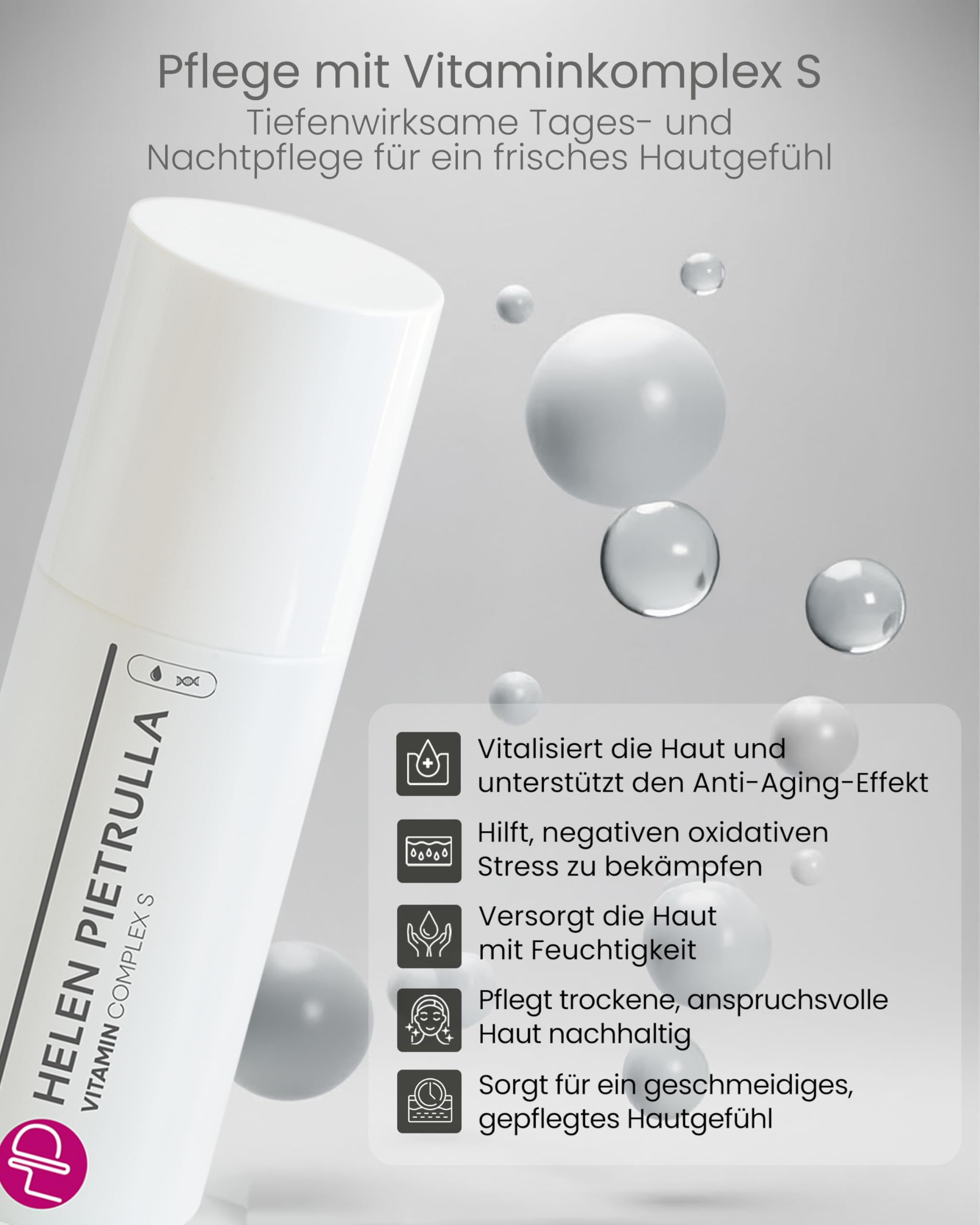 Helen Pietrulla – Vitamin Complex S 100 ml Gesichtscreme mit Vitamin A, C, E, F & wertvollen Ölen – Anti-Aging Tages- und Nachtpflege für trockene, anspruchsvolle Haut