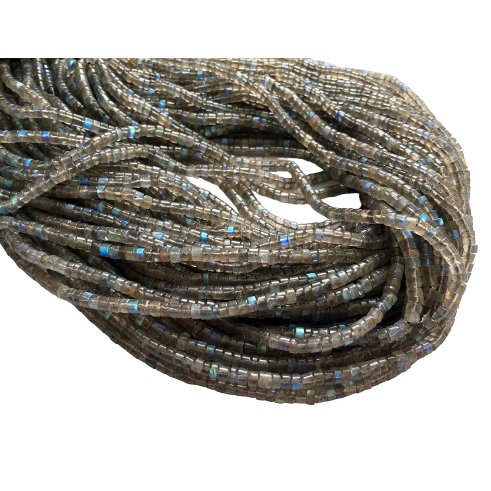 Perles de labradorite bleue 4mm de qualité gemme pour création de bijoux fins