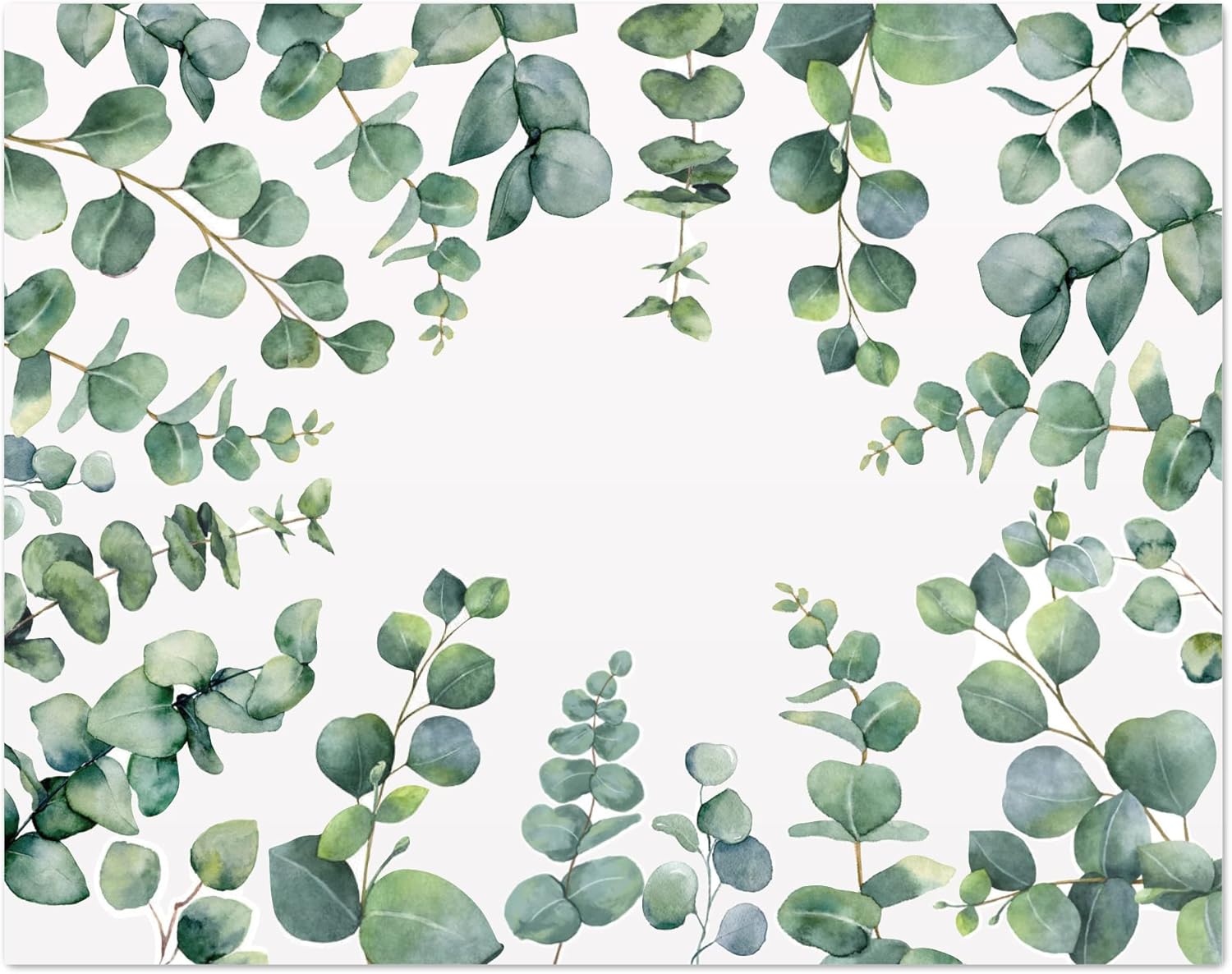 45 PCS Eucalyptus Paper Placemats Eucalyptus Leaves Disposable Table