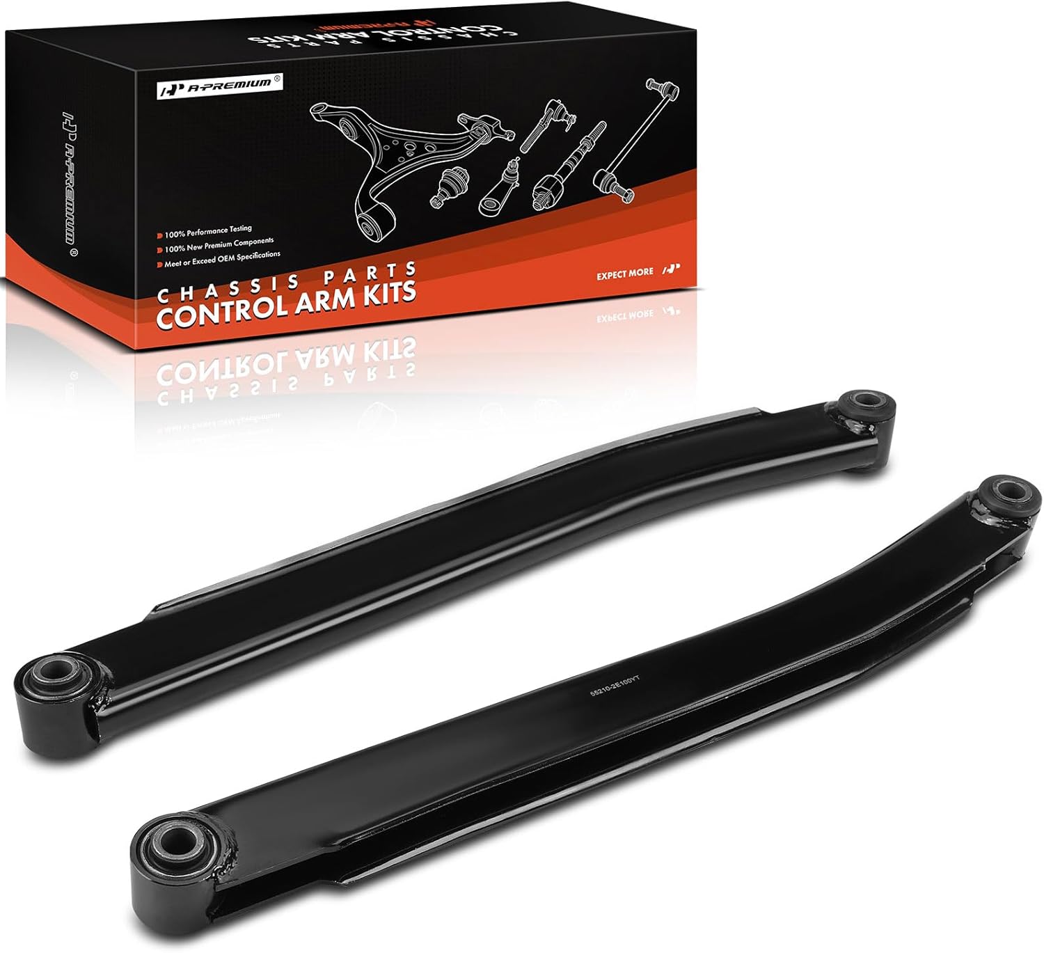 A-Premium 2 x Rear Upper Lateral Arm, with Bushing, Compatible with Kia Sportage 2005-2010 & Hyundai Tucson 2005-2009, FWD Only