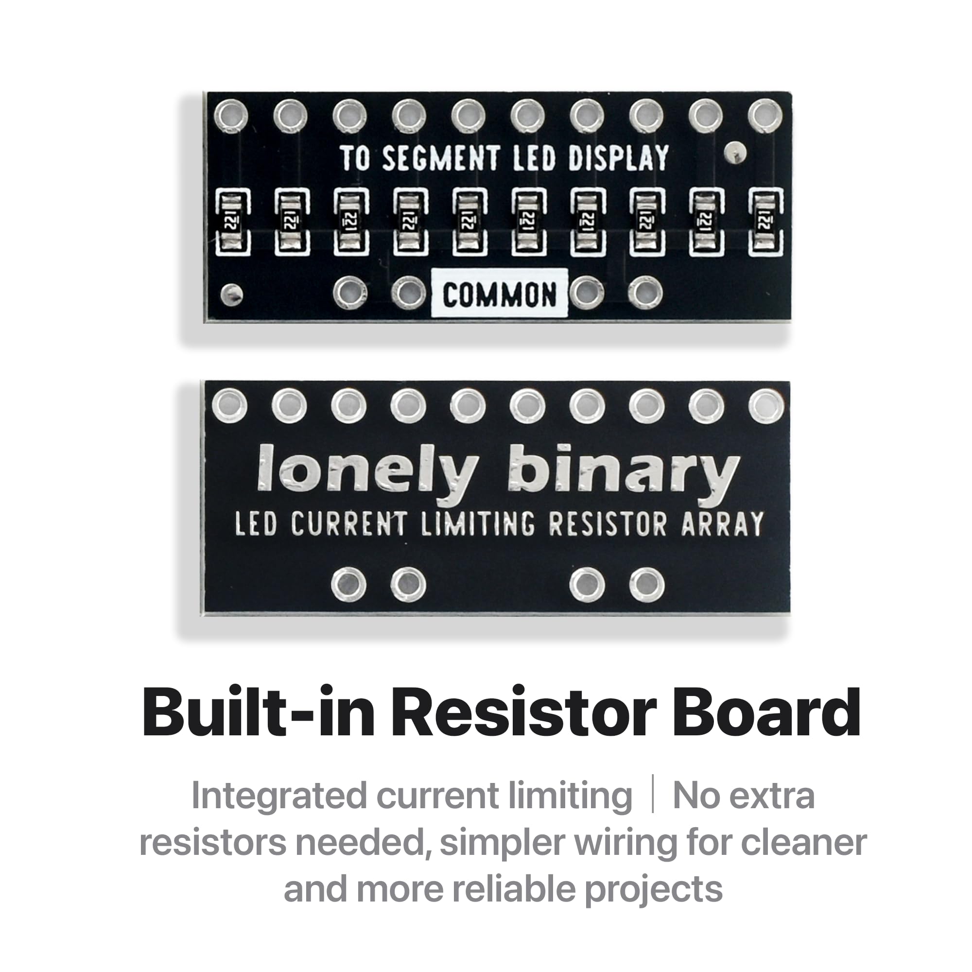 Lonely Binary Paquete de 12 unidades de 10 segmentos LED de visualización de gráficos de barras, multicolor, 2X (rojo/amarillo/blanco/verde/azul/multicolor), placas PCB de resistencia integradas y