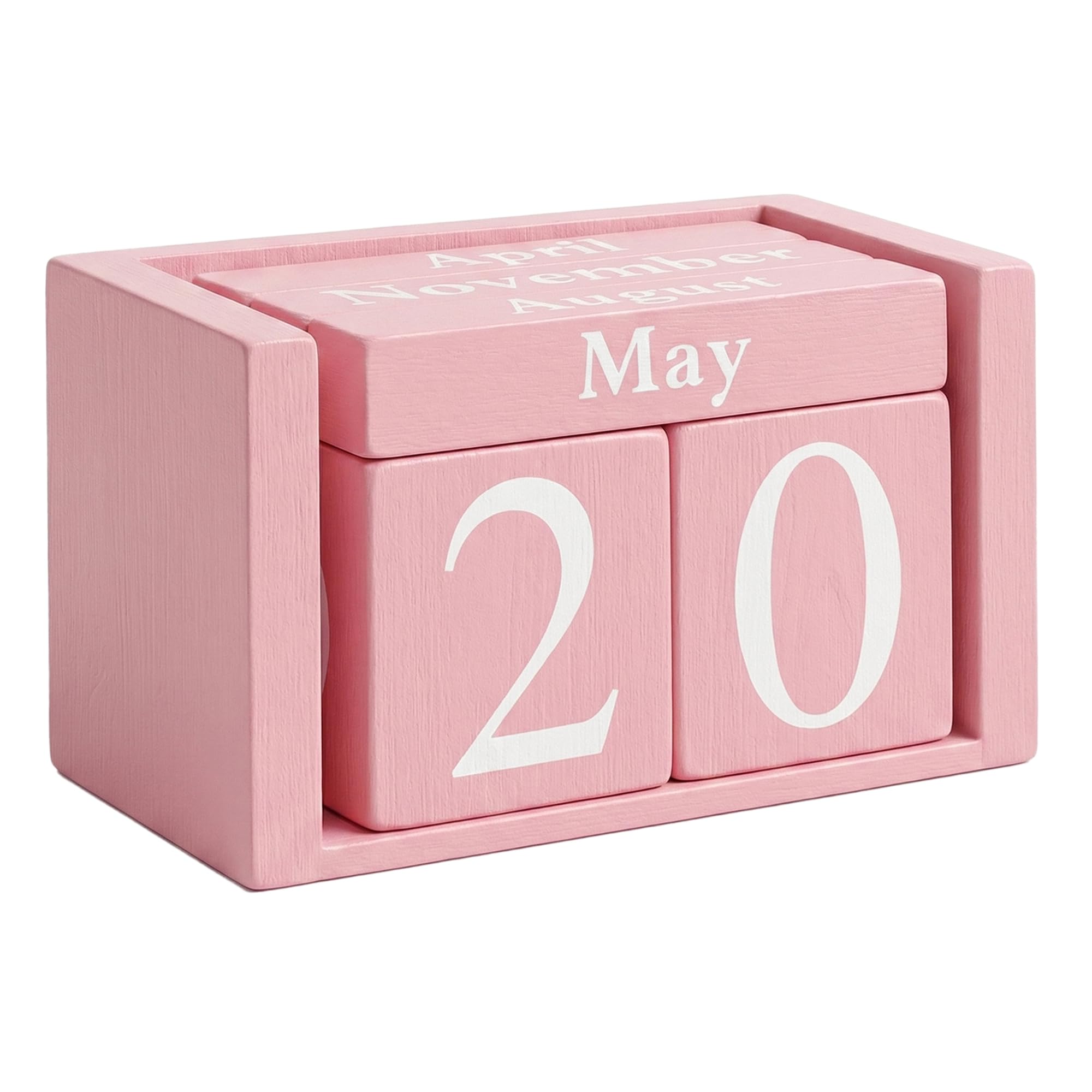 Wood Perpetual Block Calendar — original gift idea