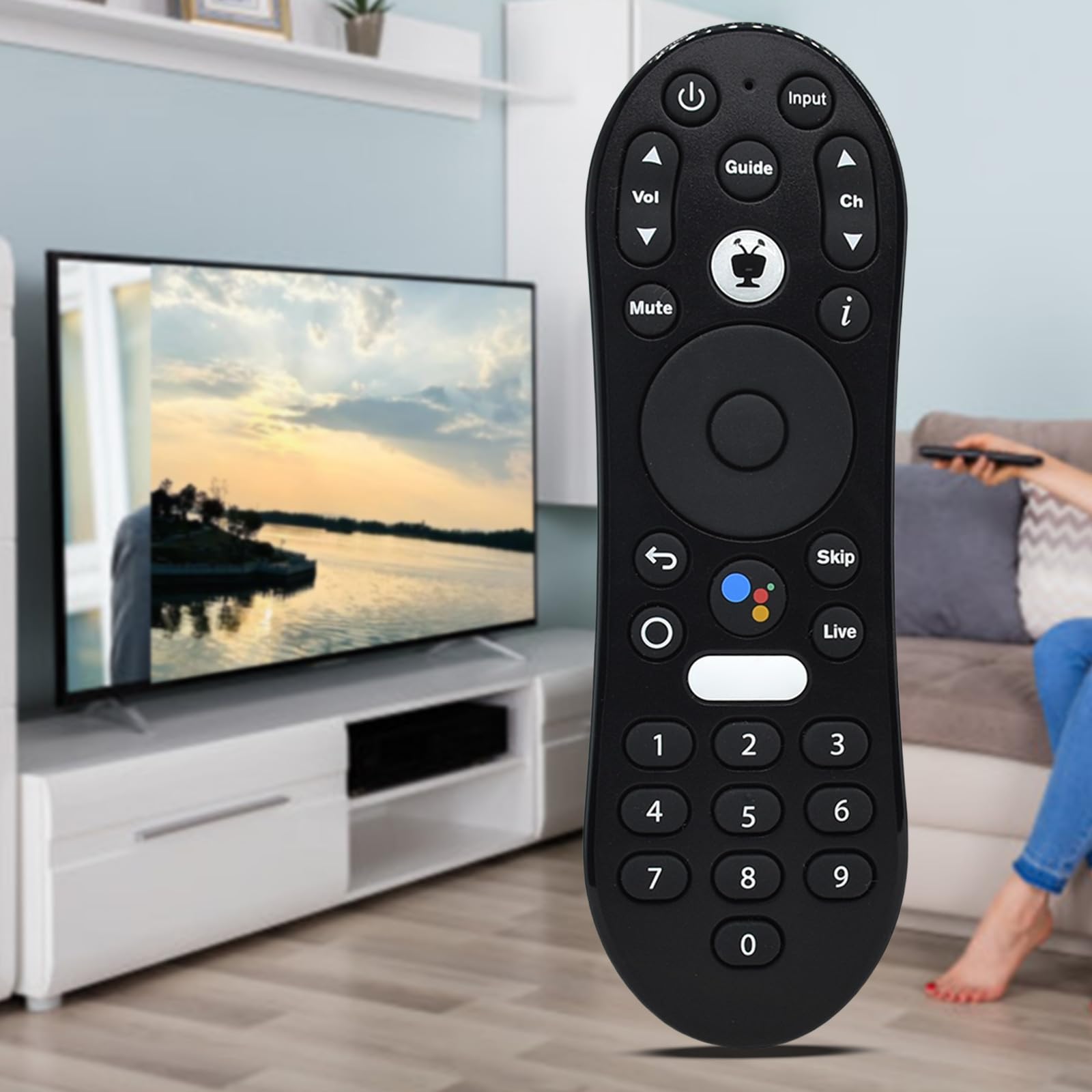 Télécommande Vocale De Remplacement R37023B Facile À Utiliser pour Appareil De Télévision Stream 4K Conception Ergonomique Télécommande Noire