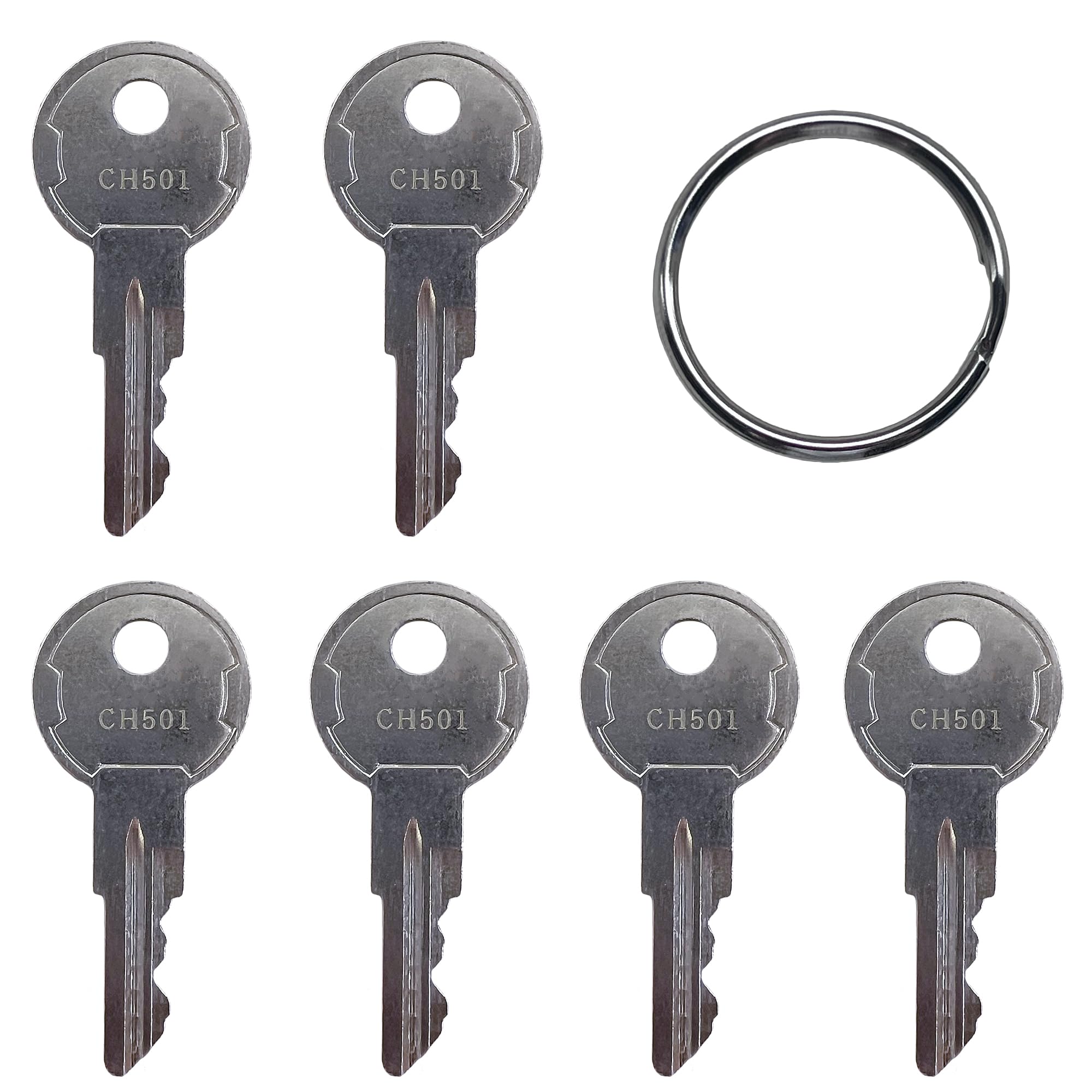 KeyPower (6) CH501 Toolbox Keys for Truck Tool Box Lock