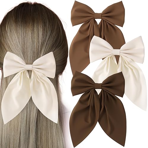 Incinkod 3 Pcs Hair Bows for Women, Bow Hair Clips,