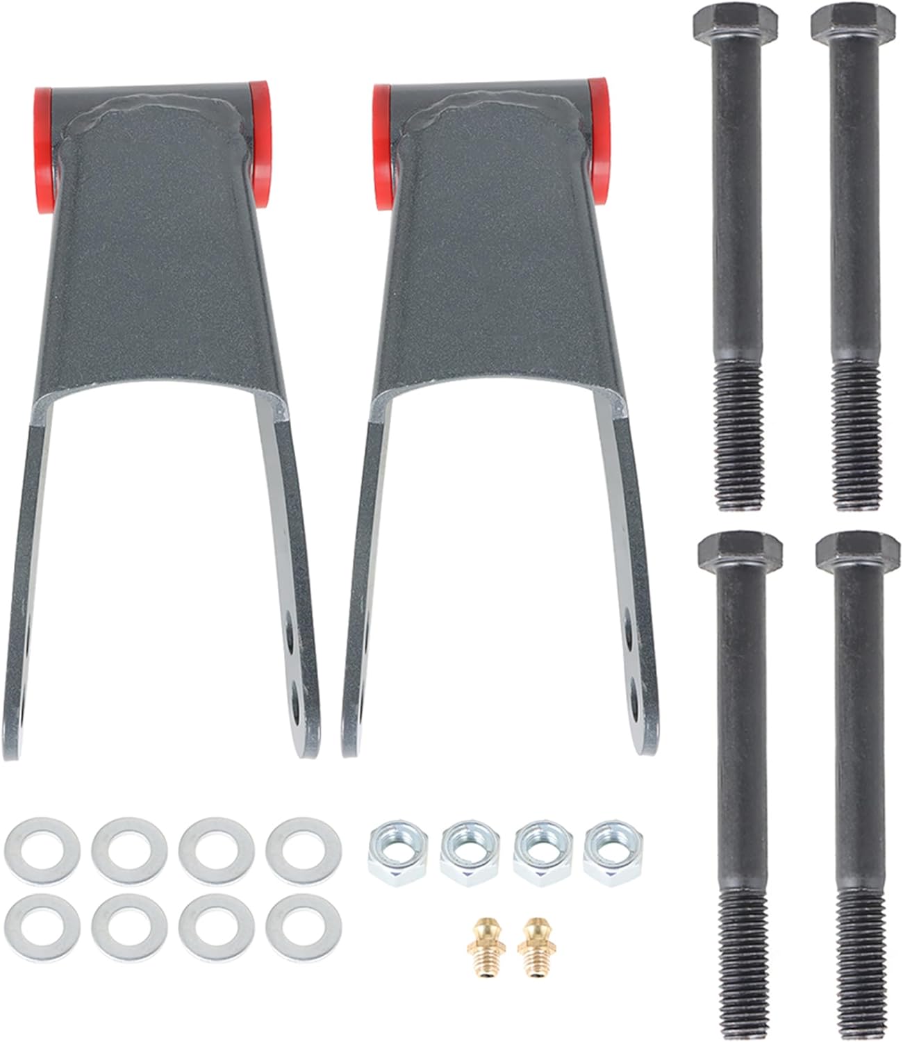 2 Inch Rear Lowering Drop Steel Shackles Kit Replacement for F150 2WD 4WD 2009-2023