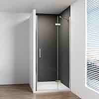 IMPTS Duschtür Falttür 90cm Schwarz - ESG Sicherheitsglas Für Duschkabine & Bad