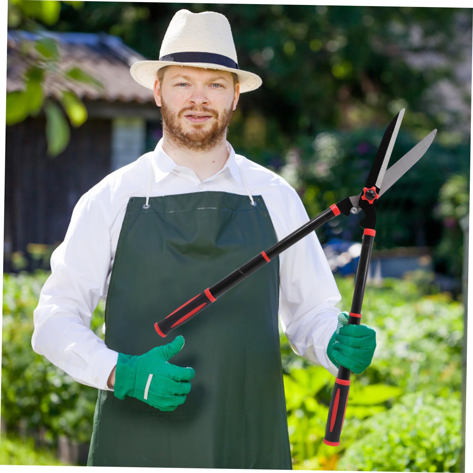 HEMOTON Cesoi Per Potatura Attrezzi Da Giardinaggio Per Siepi Cesoie Manuali Per Arbusti e Piante Ornamentali Realizzate in Acciaio e Gomma Impugnature Ergonomiche Antiscivolo