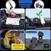 Vista 2 de Adaptador de coche Bluetooth 3 en 1 Transmisor FM Transmisor de radio de coche Transmisor Bluetooth con soporte para teléfono, carga rápida QC3.0