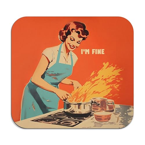 Retro Dish Drying Mat - Funny 50s Housewife Absorbent Dish