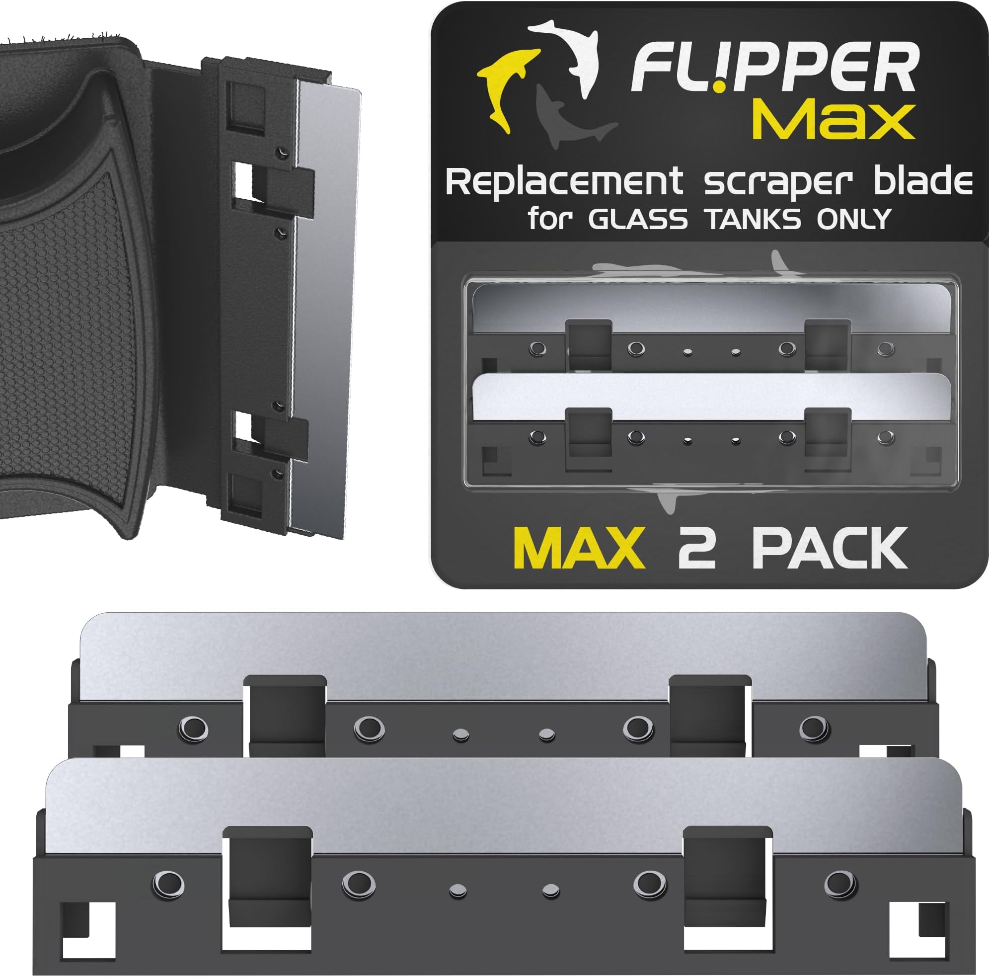 Flipper MAX Magnetic Scraper Replacement Blades x2