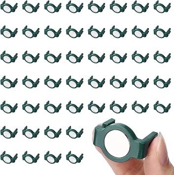 Aulock 50 pcs Strong Magnetic C9 Christmas Light Clips - Holiday String Light Hangers Gutter Hooks for Metal Steel Roofs Ridge, Green