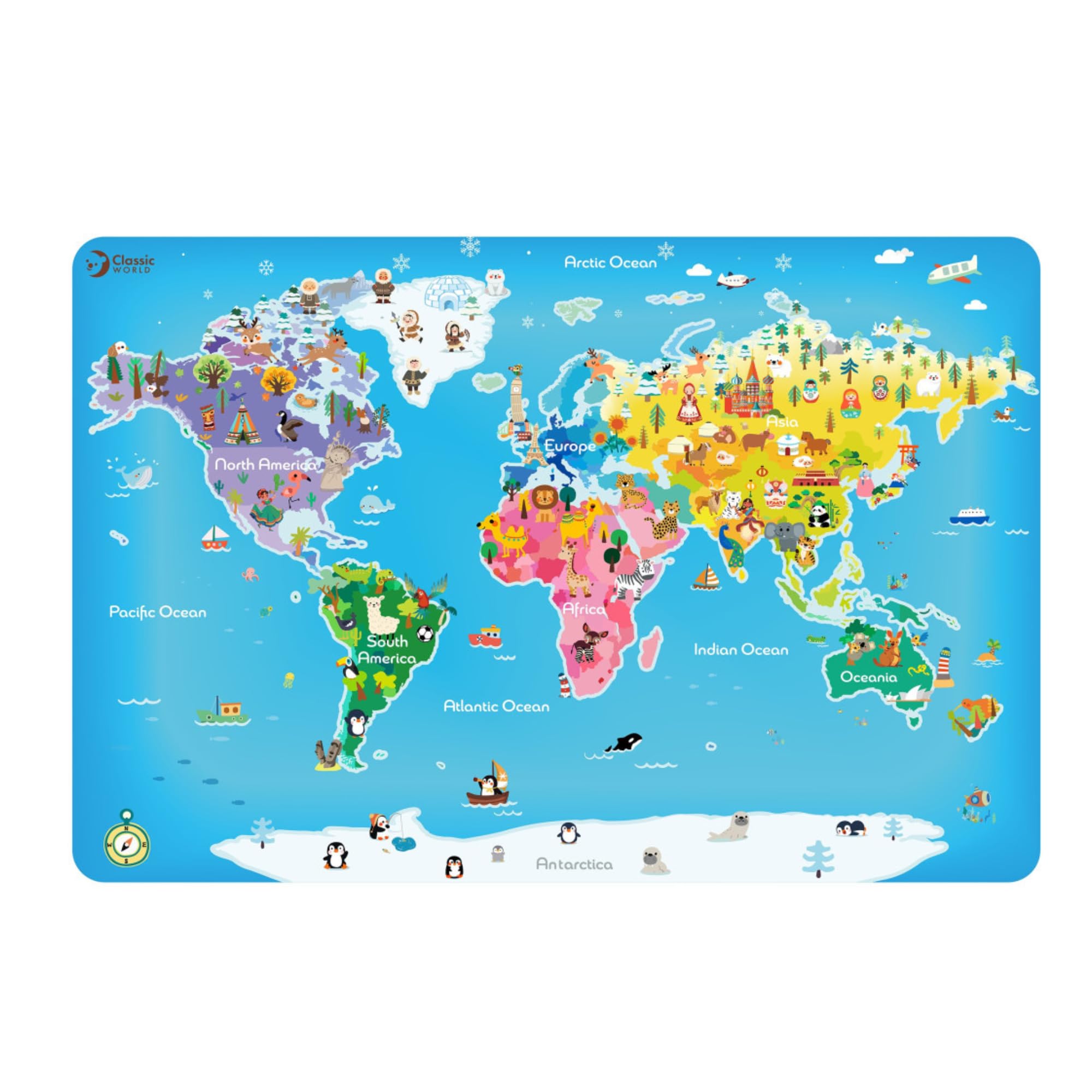 Amazon | 世界地図パズル 48ピース クラシックワールド