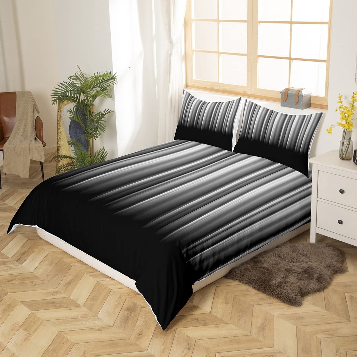 Set Biancheria Letto Motivo Geometrico Homemissing - Piumino 200x200 Cm + 2 Federe - Foto 5