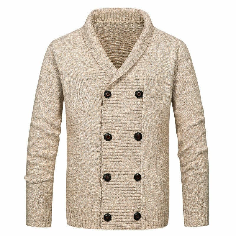 Cardigan double boutonnage pour homme : le pull tricot décontracté indispensable cet hiver - 3
