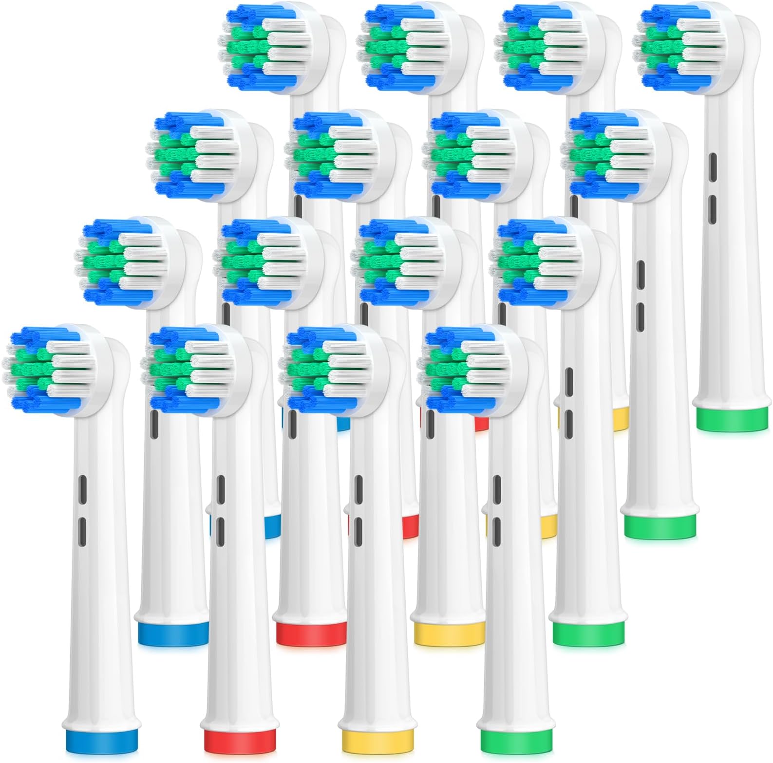 Replacement Brush Heads for Oral B, 16 Pack Electric Toothbrush Heads Compatible with Oral B Braun Pro1000/3000/5000/7000, Rechargeable Toothbrush Heads for Vitality and More