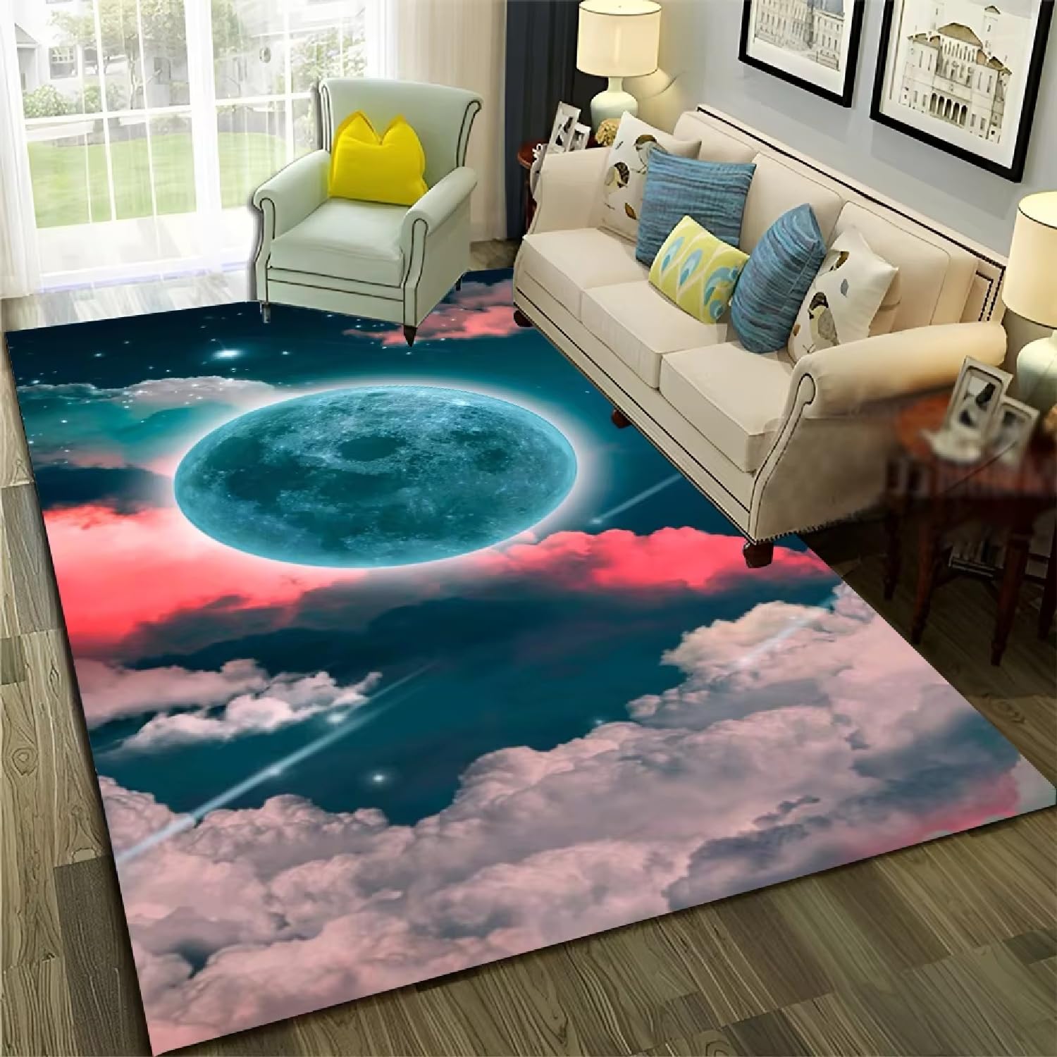 Tapis galaxie et ciel étoilé pour créer un coin astro dans la chambre