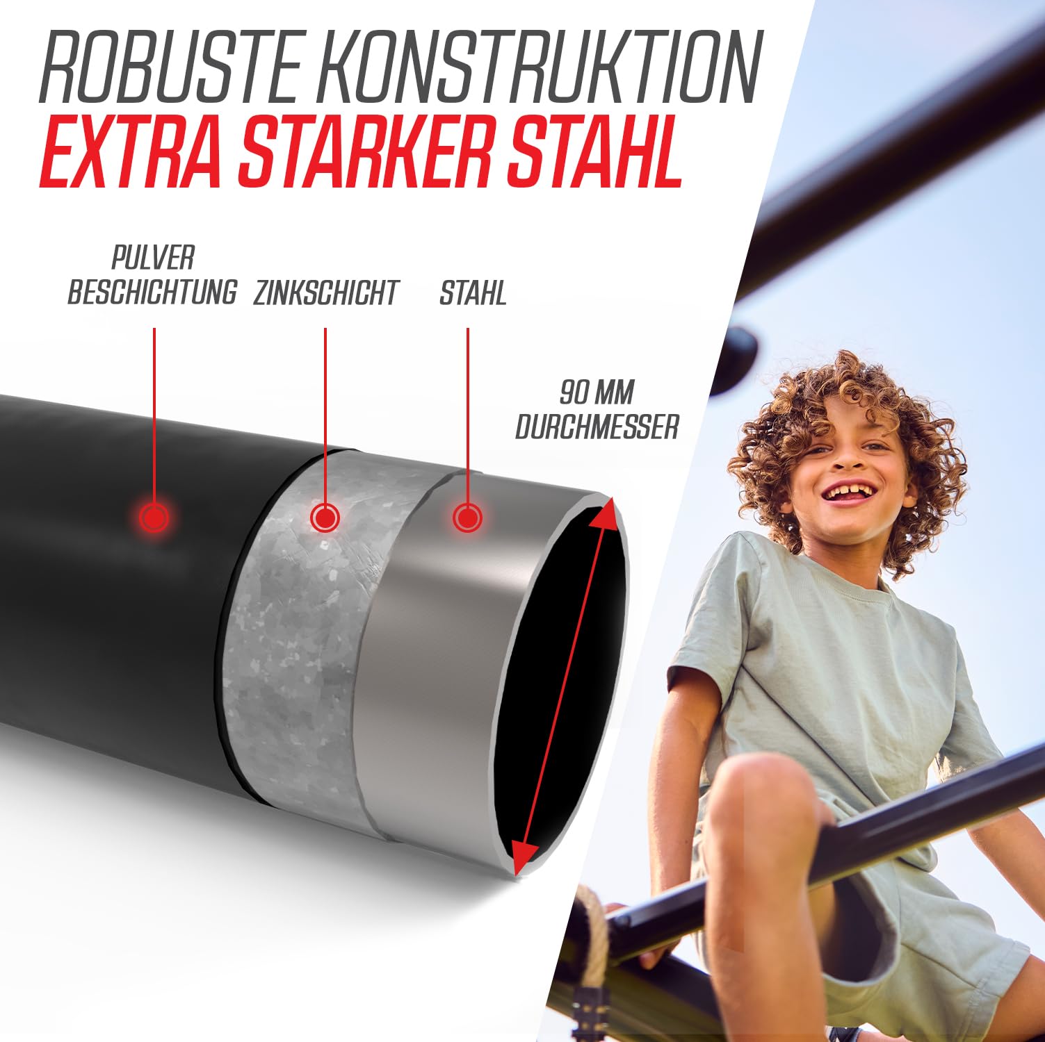 BERG PlayBase Large Spielplatz für Garten, Für die ganzen Familie, Klettergerüst für Garten, Fußballtor, Basketballtor, Klettergerüst, Fitness, Kletterwand, Alles in einem, Metall, Grün