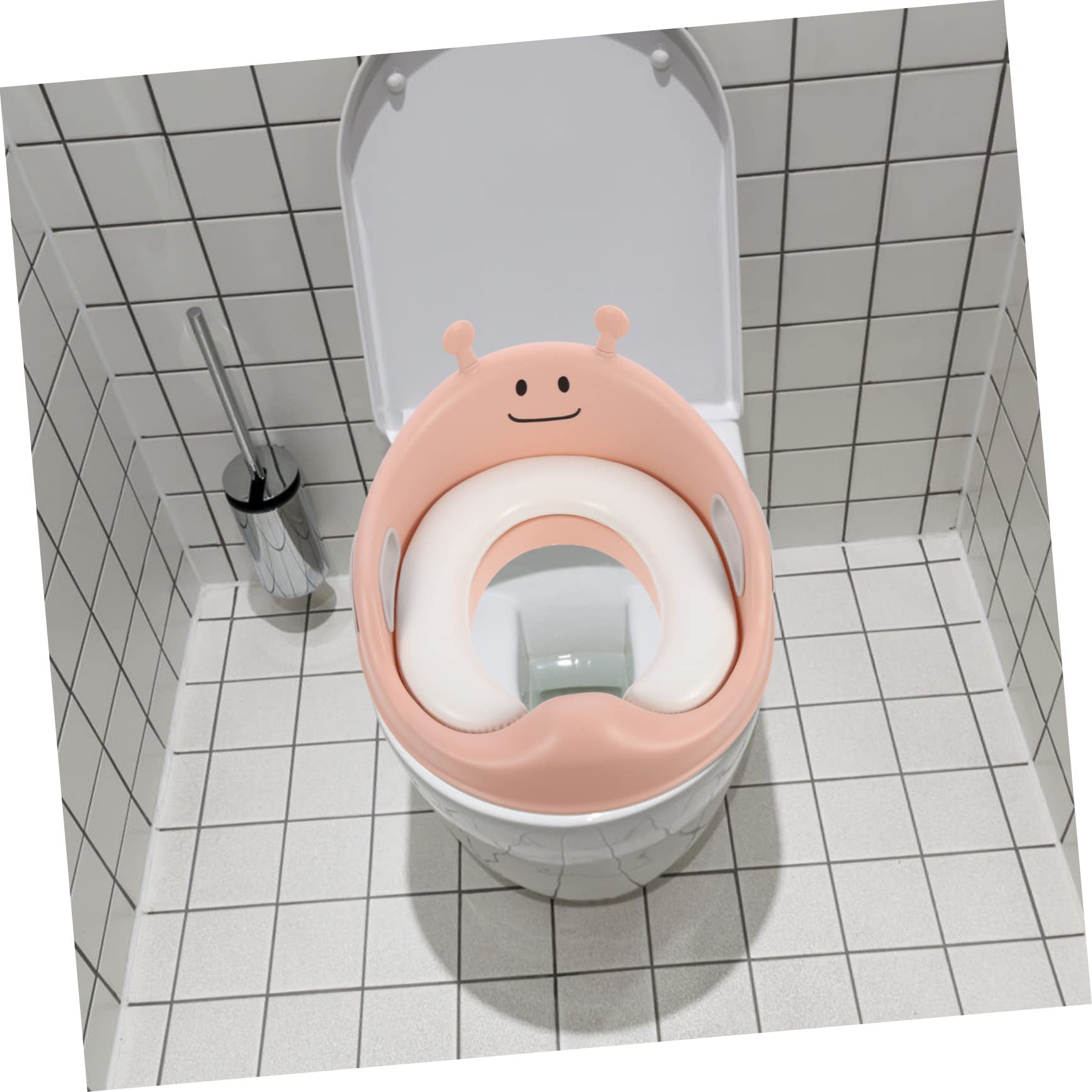 Asiento de Inodoro para Niños Dibujos Animados y Asas | Pu y Pp, Ajuste Ergonómico, Instalación Sencilla, Compatible Mayoría de Wc