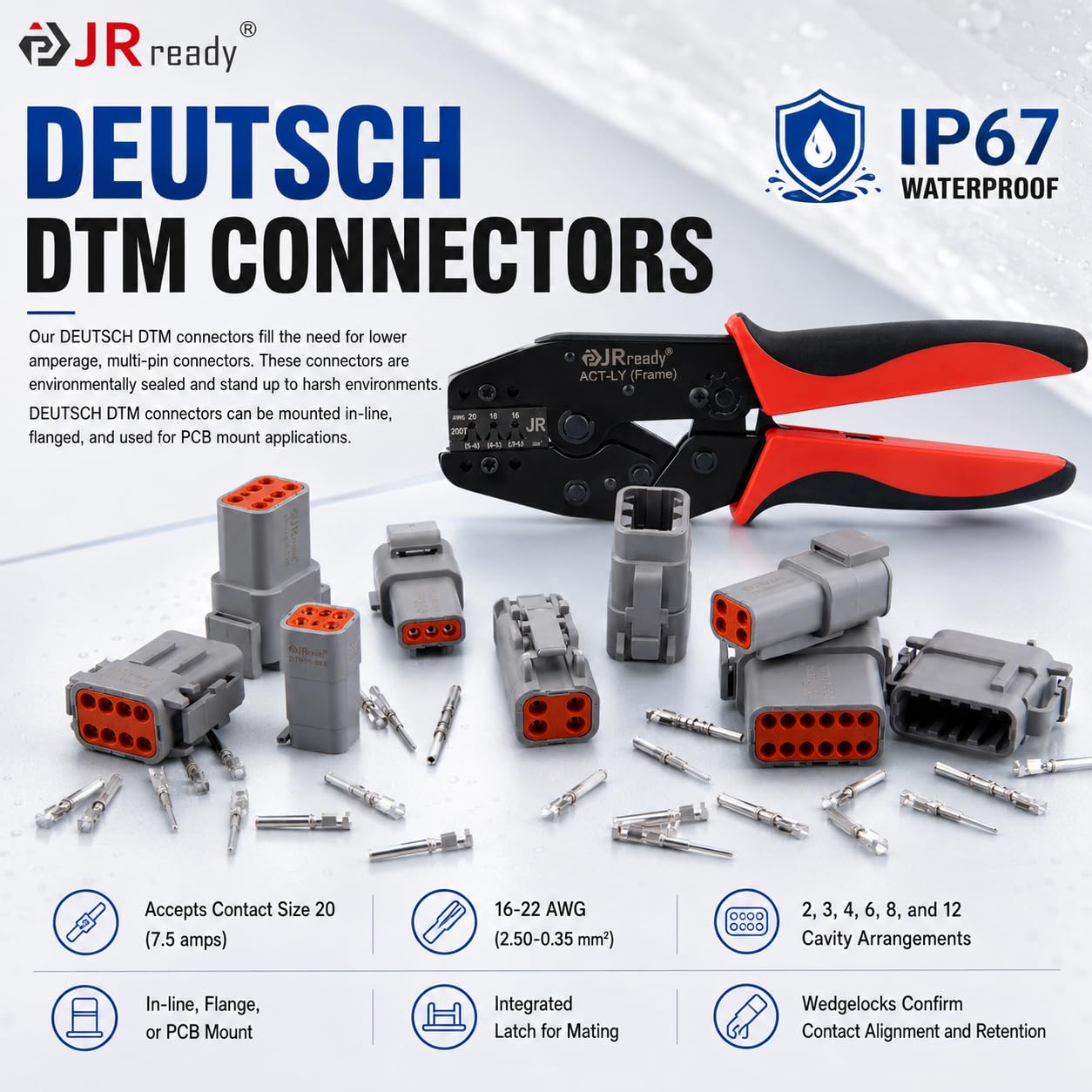 Amazon.co.jp: JRready 415ピース Deutsch DTM コネクタキット-Deutsch