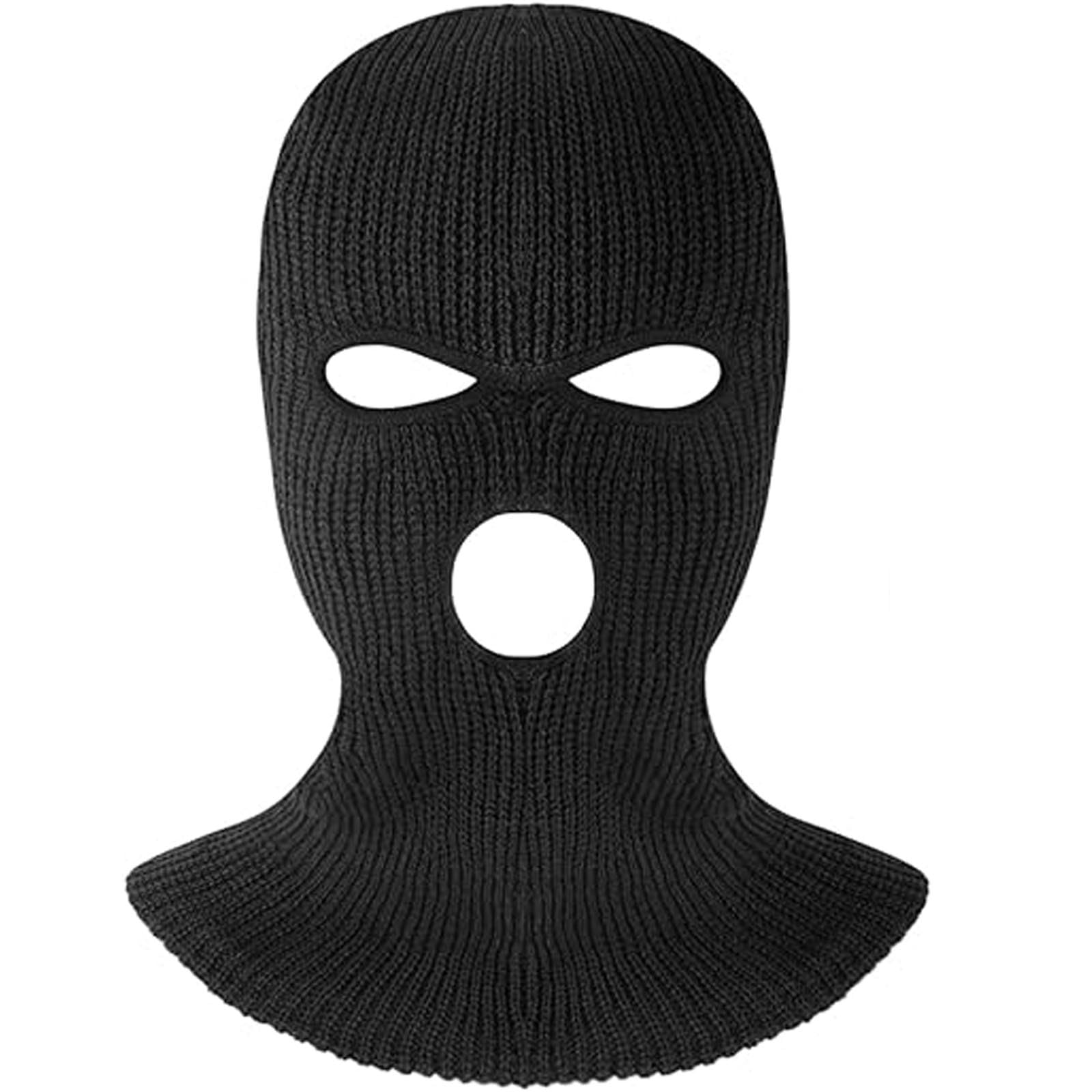3 Hole Winter Knitted Mask Full Face Cover Ski Scarf Mask Warm Balaclava for Adult Skiing Motorcycle