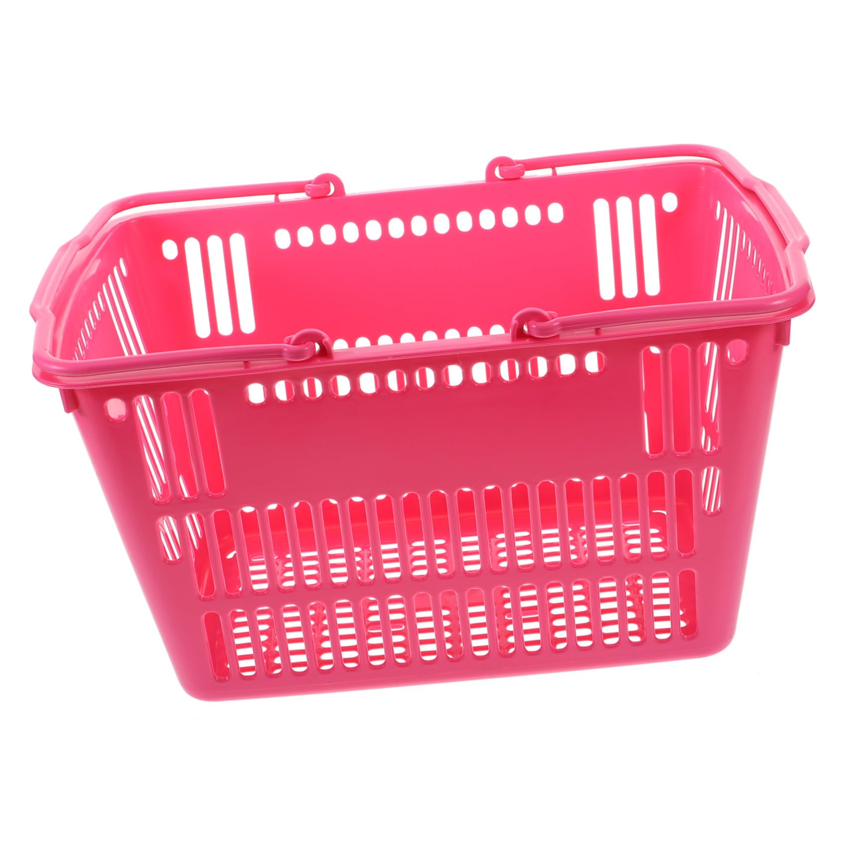 Cesta De La Compra Cesta De Supermercado Con Asa Carrito De Compras De Plastico Cesta De Tiendas Minoristas Cesta De Almacenamiento De El Plastico Rosa Cesta De Baño Espesar