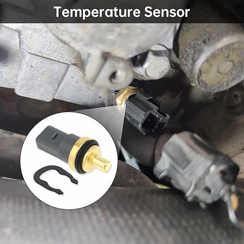 Miniatura 4 de Sensor de temperatura del refrigerante del motor con junta tórica  Sustituye directamente 06A919501  1459209  6M2110884AA  Compatible con Audi A4 A6