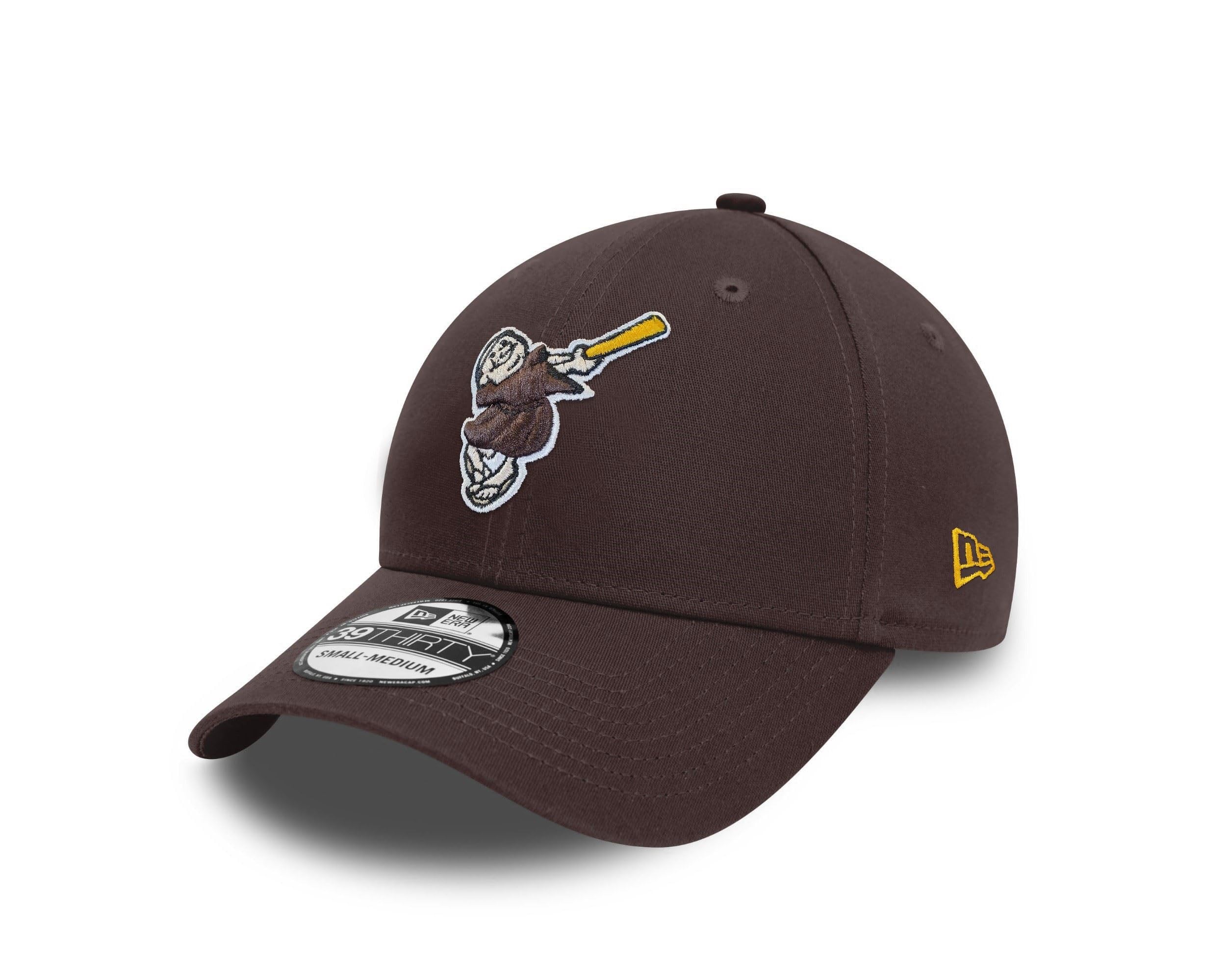 New Era San Diego Padres MLB Historic Logo Cooperstown Brown 39Thirty Stretch Cap — image 1