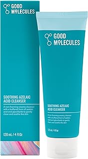 Good Molecules Soothing Azelaic Acid Cleanser – Gentle Creamy Non-Foaming Face Wash for Oily & Sensitive Skin – Vegan & Fragrance-Free – 120 ml