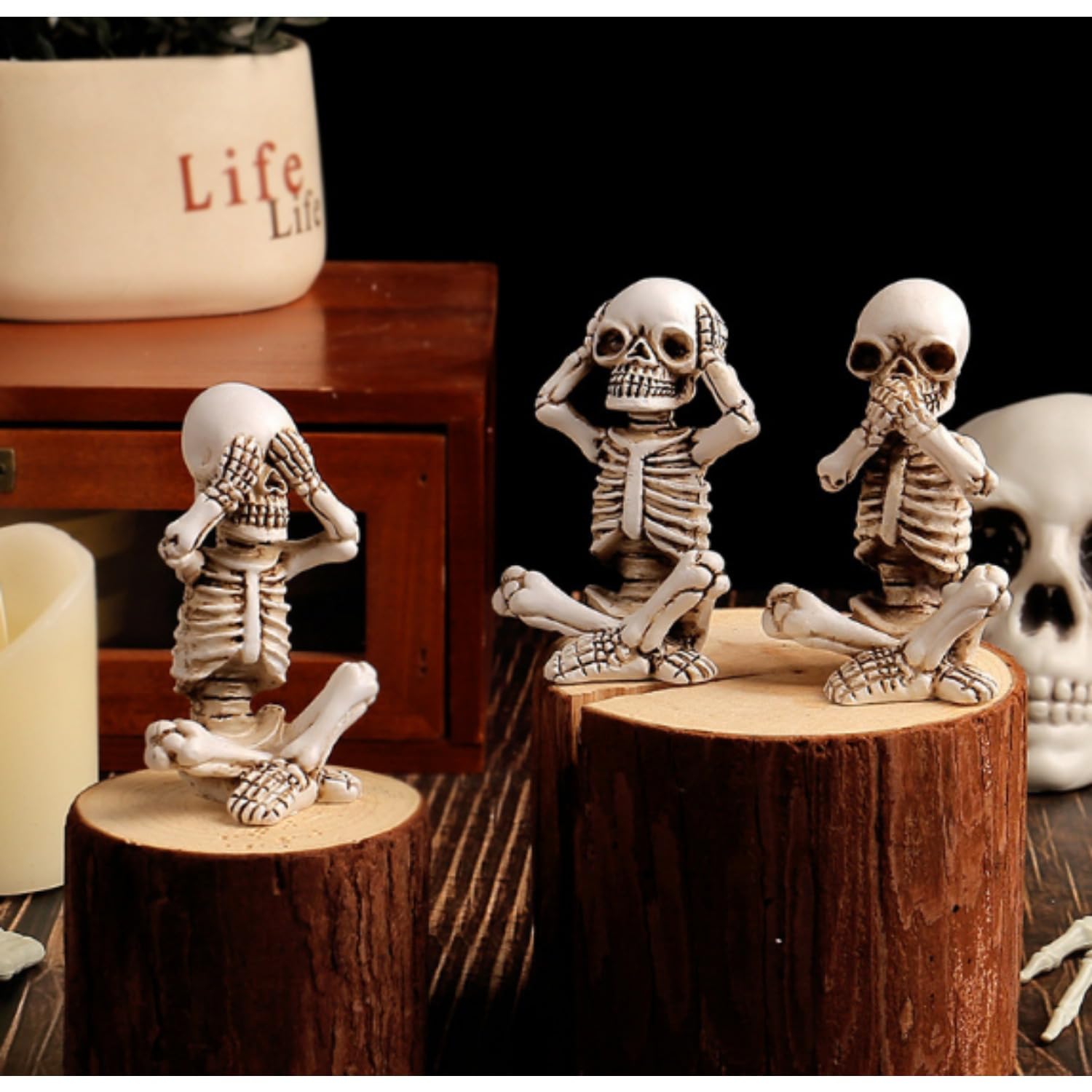 スケルトンアクションフィギュア 1/6 高さ30cm 武器セット 骸骨 髑髏 オリジナル作例｜骸骨騎士 (1/6スケール) 髑髏 スカル