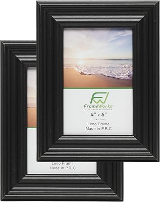 FrameWorks 2-Pack Wooden Document Frames - 8.5x11 Inch, Tempered Glass, Black Matte, Hanging Or Standing