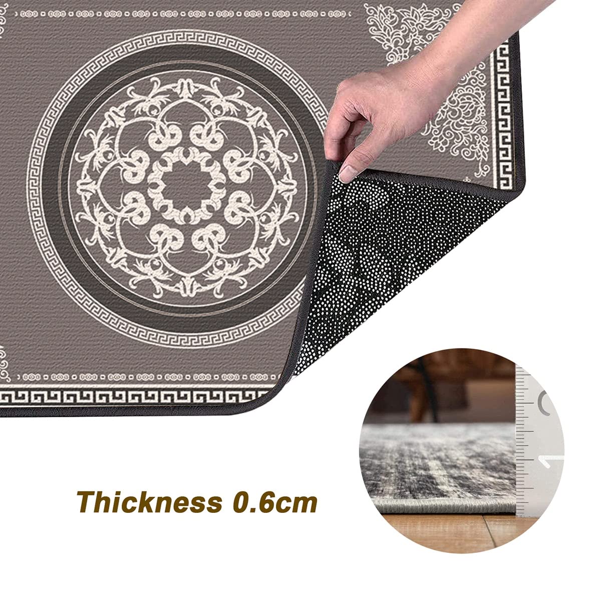 Tapis De Couloir Lavable Extra-Long - Personnalisable 60-120 Cm De Large, Longueur Sur Mesure - Antidérapant, Doux - Pour Intérieur/Extérieur (Ex: 80x500 Cm)