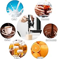 Vista 9 de Dispensador de bebidas de doble pared de barril aislado de acero inoxidable con espita para mantener agua caliente, leche, té, café, jugo de café