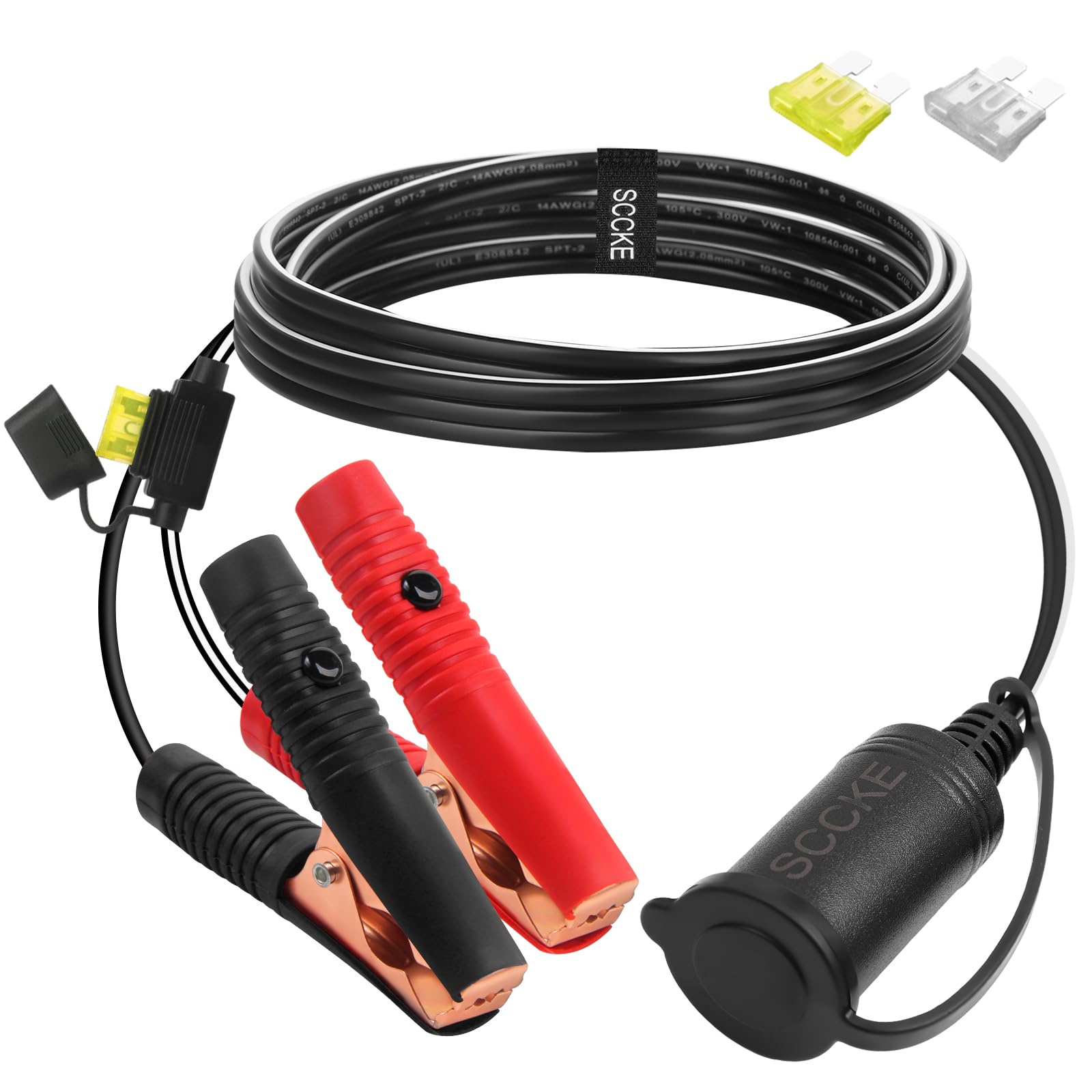 c max cigarette lighter fuse Amazon.com: SCCKE 6FT/1.8m 14AWG 20A 12V 24V Female Car Cigarette Lighter  Socket to Battery Alligator Crocodile Clips Connector, Car Battery Clamp-on  Extension Charge Cable with 20A Fuse : Automotive