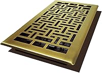 Vista 17 de Decor Grates Registro de suelo oriental AJH212-RB, 2 x 12 pulgadas, acabado de bronce frotado