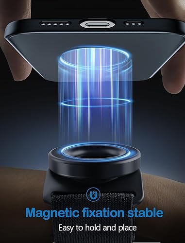 Miniatura 4 de TOPGO Soporte de teléfono para correr para iPhone giratorio de 360 y anticaída mejorado, soporte magnético para teléfono, pulsera Magsafe compatible