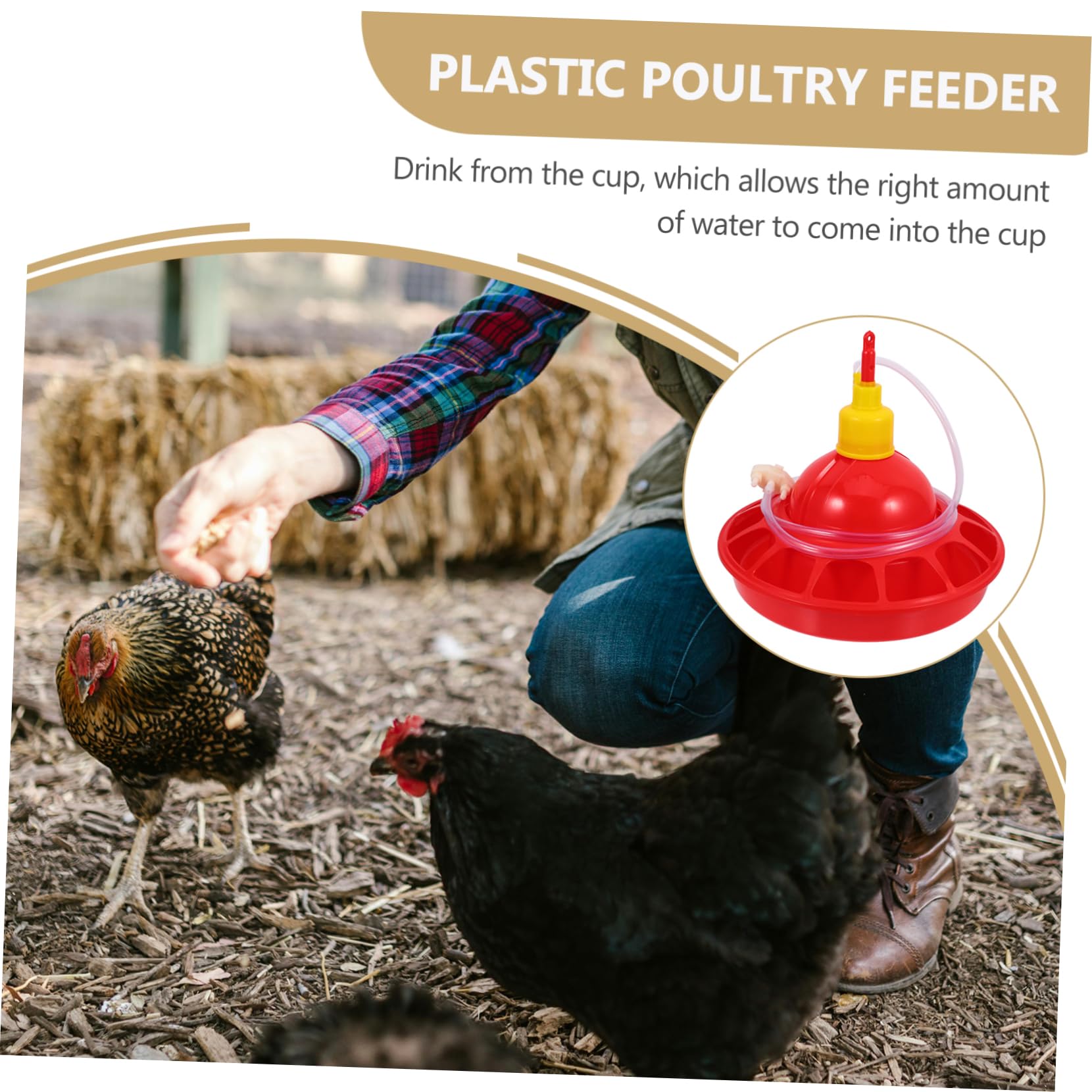 Milisten Abbeveratoio Automatico Strumento Essenziale in Pp per Pollame Design Unico e Materiale Stabile per Allevamento di Galline in Zoo e Negozi di Animali