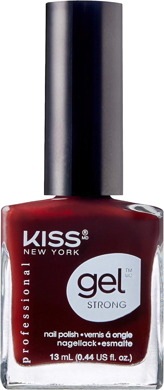 Kiss Gel Strong Nail Polish Vampire, Dark Maroon, 13 Ml Knpc015
