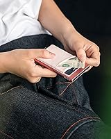 Vista 43 de VULKIT Card Holder with Money Pocket Pop Up Wallet RFID Blocking Slim Metal Bank Card Case Holds 5 Cards and Notes Gris (Space Grey)