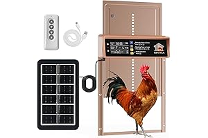 Automatic Solar Powered Chicken Coop Door with LCD Display, Timer, and Light Sensor