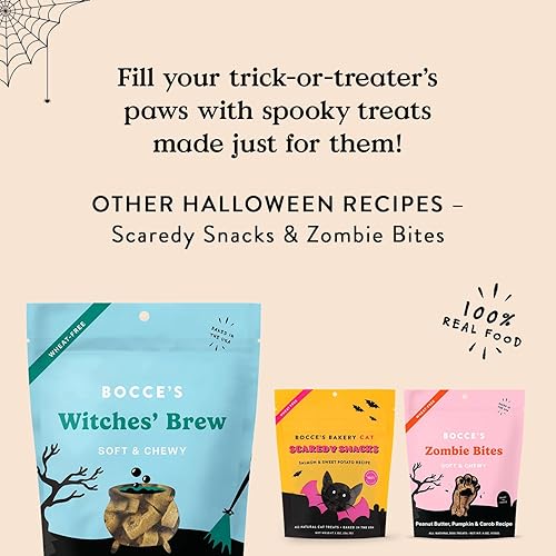 Miniatura 5 de Bocce's Bakery, “Witches Brew” - Golosinas naturales para perros, sin trigo y con pocos ingredientes, golosinas suaves y masticables inspirados en