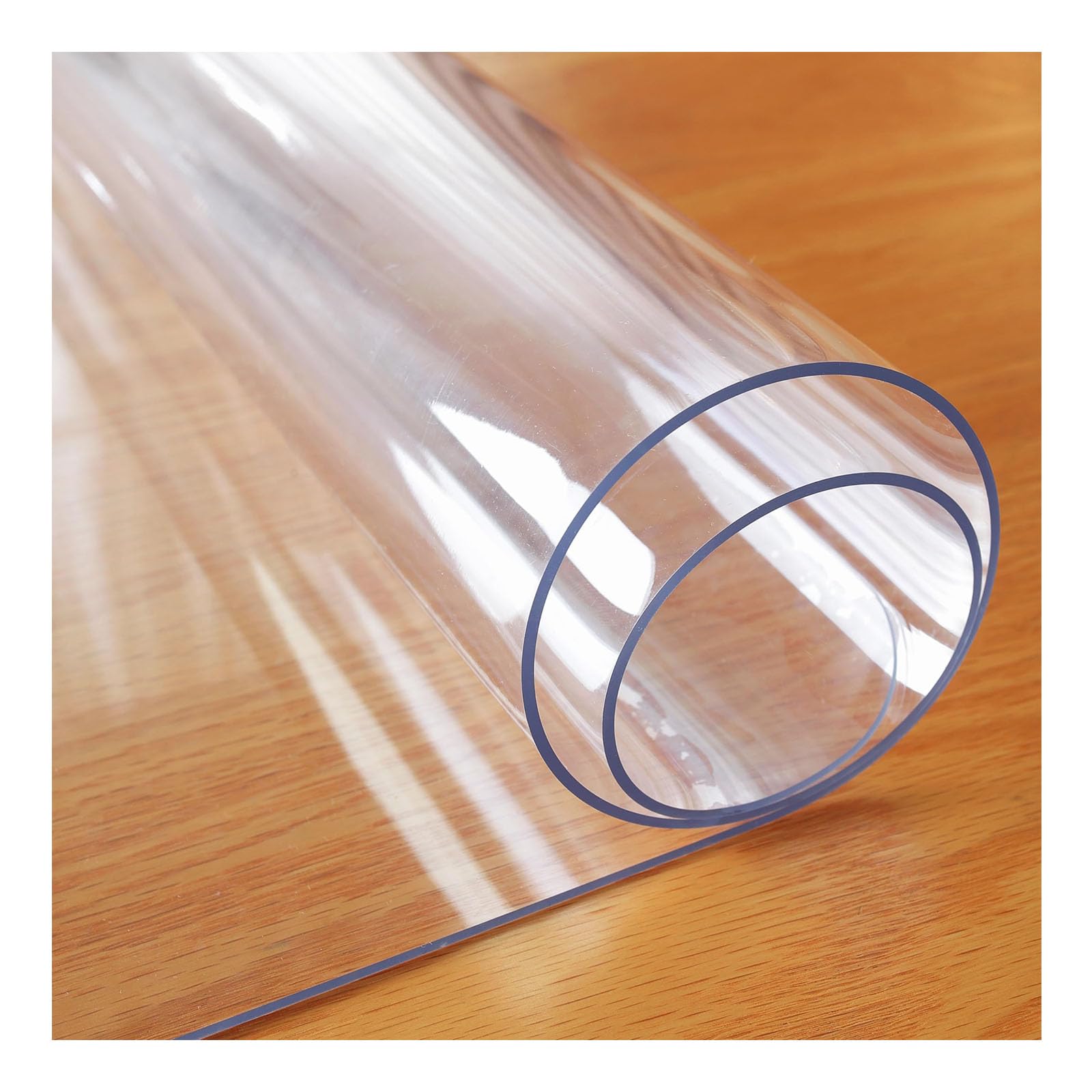 Nappe plastique transparente pour table de cuisine et protection des meubles